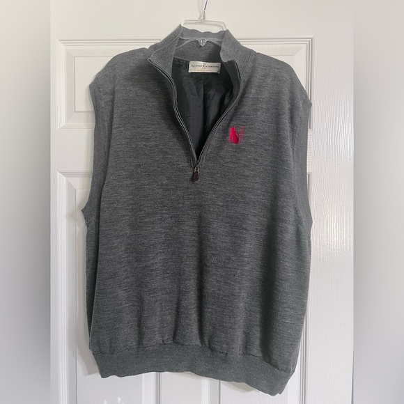 Fairway & Greene Golf Sweater Vest Mens Sz XL Gray 100% Wool EUC - Picture 3 of 6